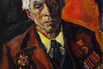 Колесник Леонид Захарович – участник ВОВ. 1995. Холст, масло. 67,5х50. ВОКГ